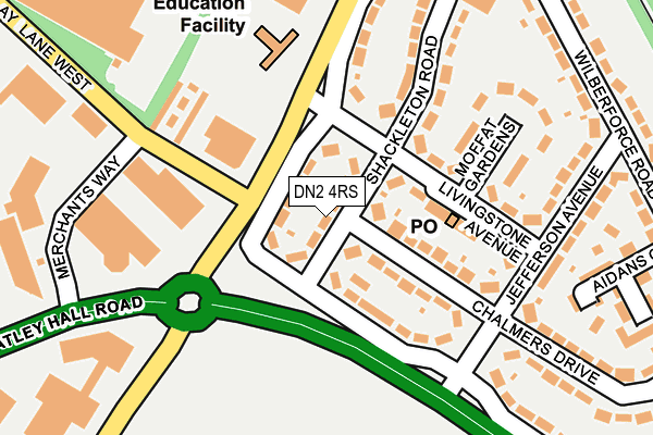 DN2 4RS map - OS OpenMap – Local (Ordnance Survey)