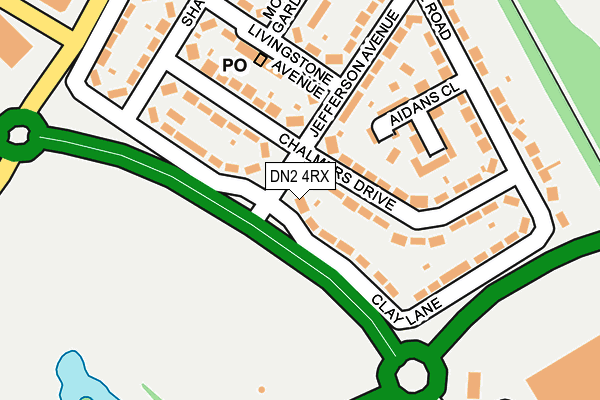 DN2 4RX map - OS OpenMap – Local (Ordnance Survey)
