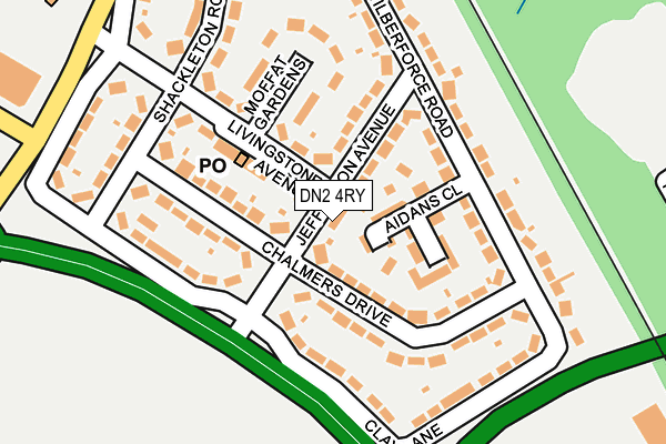 DN2 4RY map - OS OpenMap – Local (Ordnance Survey)
