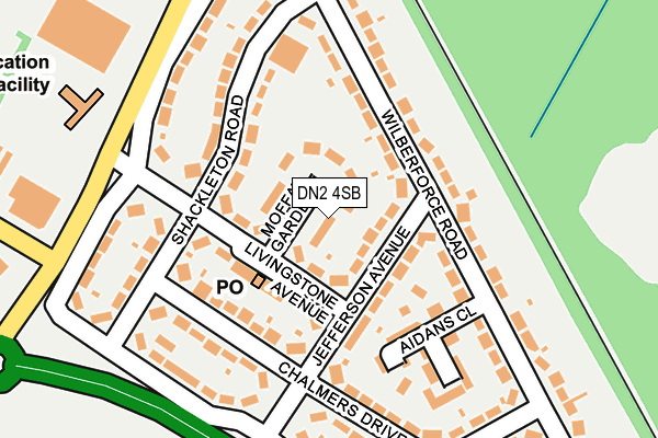 DN2 4SB map - OS OpenMap – Local (Ordnance Survey)