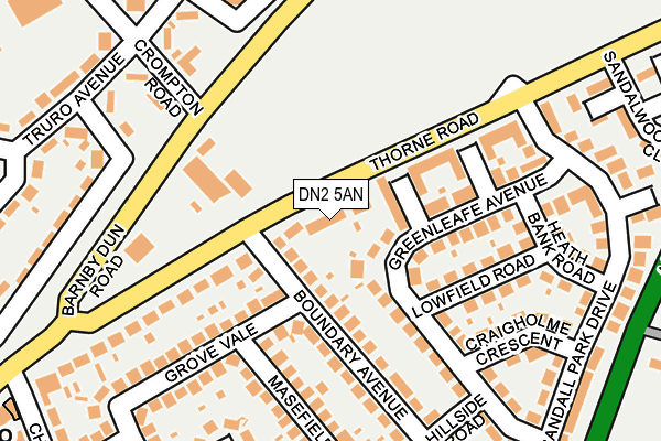 DN2 5AN map - OS OpenMap – Local (Ordnance Survey)