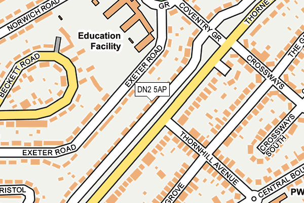 DN2 5AP map - OS OpenMap – Local (Ordnance Survey)