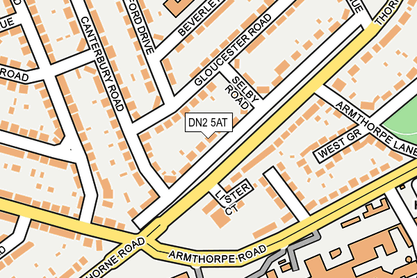 DN2 5AT map - OS OpenMap – Local (Ordnance Survey)