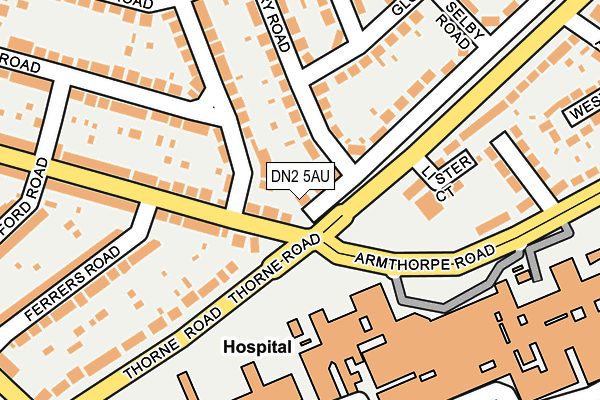 DN2 5AU map - OS OpenMap – Local (Ordnance Survey)