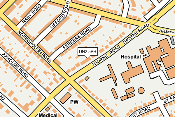 DN2 5BH map - OS OpenMap – Local (Ordnance Survey)