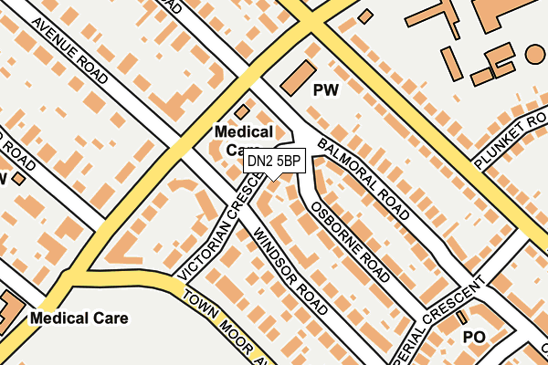 DN2 5BP map - OS OpenMap – Local (Ordnance Survey)