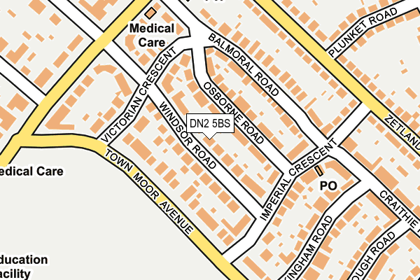 DN2 5BS map - OS OpenMap – Local (Ordnance Survey)