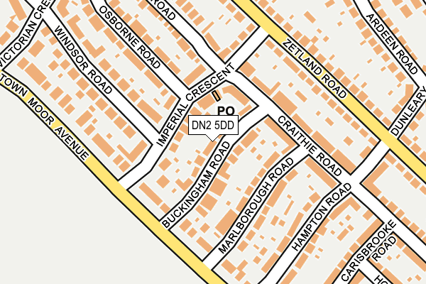 DN2 5DD map - OS OpenMap – Local (Ordnance Survey)