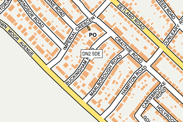DN2 5DE map - OS OpenMap – Local (Ordnance Survey)