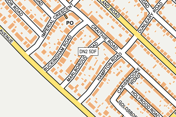 DN2 5DF map - OS OpenMap – Local (Ordnance Survey)