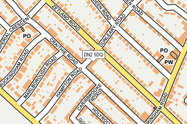DN2 5DQ map - OS OpenMap – Local (Ordnance Survey)