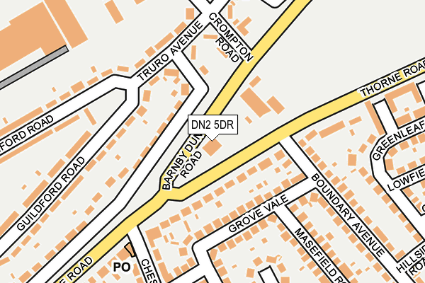 DN2 5DR map - OS OpenMap – Local (Ordnance Survey)