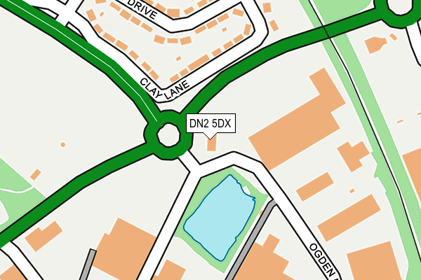 DN2 5DX map - OS OpenMap – Local (Ordnance Survey)