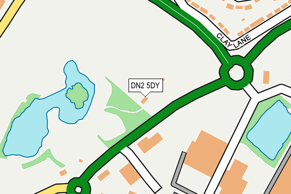 DN2 5DY map - OS OpenMap – Local (Ordnance Survey)