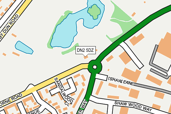 DN2 5DZ map - OS OpenMap – Local (Ordnance Survey)