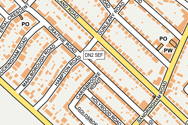 DN2 5EF map - OS OpenMap – Local (Ordnance Survey)