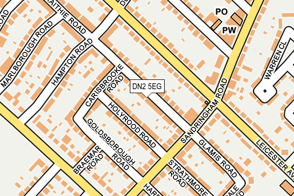 DN2 5EG map - OS OpenMap – Local (Ordnance Survey)