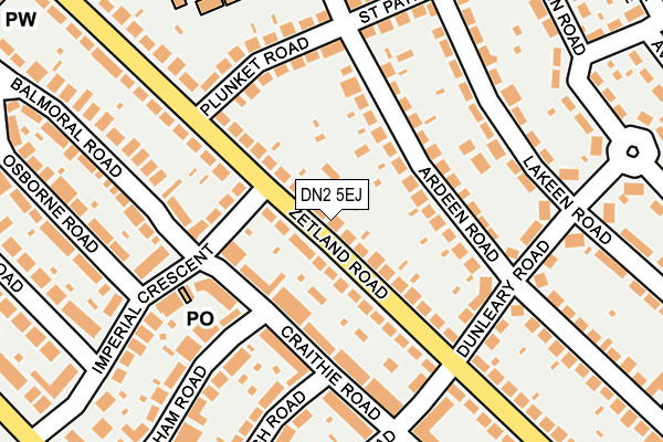DN2 5EJ map - OS OpenMap – Local (Ordnance Survey)