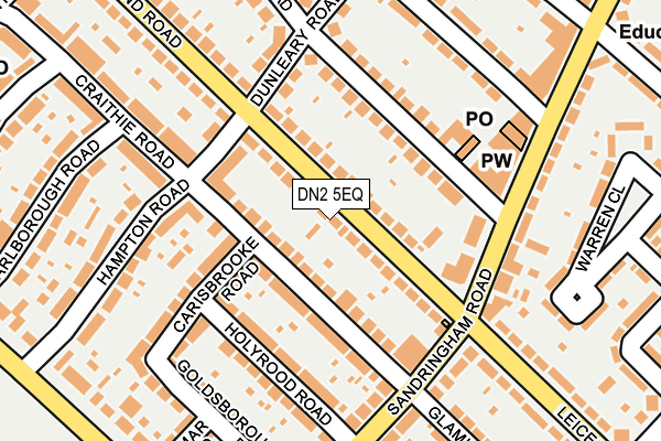 DN2 5EQ map - OS OpenMap – Local (Ordnance Survey)