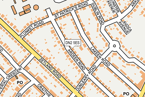 DN2 5ES map - OS OpenMap – Local (Ordnance Survey)