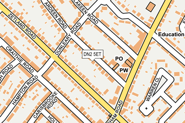 DN2 5ET map - OS OpenMap – Local (Ordnance Survey)
