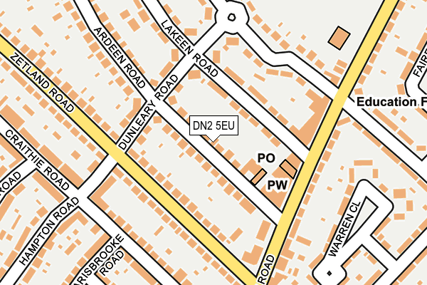 DN2 5EU map - OS OpenMap – Local (Ordnance Survey)