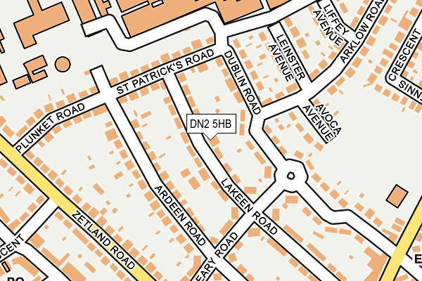 DN2 5HB map - OS OpenMap – Local (Ordnance Survey)