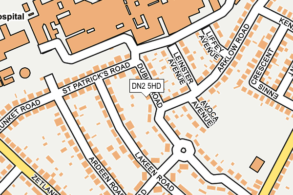 DN2 5HD map - OS OpenMap – Local (Ordnance Survey)