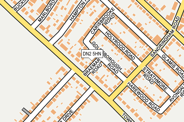 DN2 5HN map - OS OpenMap – Local (Ordnance Survey)