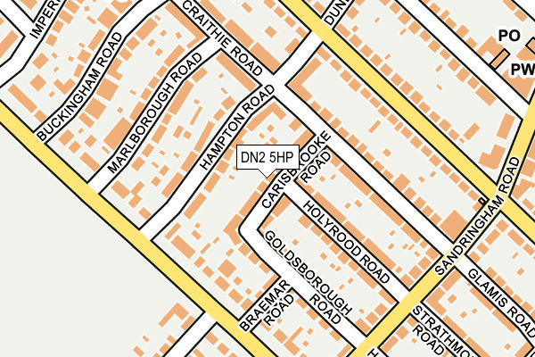 DN2 5HP map - OS OpenMap – Local (Ordnance Survey)