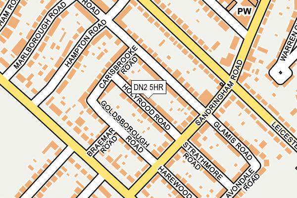 DN2 5HR map - OS OpenMap – Local (Ordnance Survey)