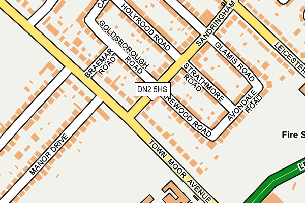 DN2 5HS map - OS OpenMap – Local (Ordnance Survey)