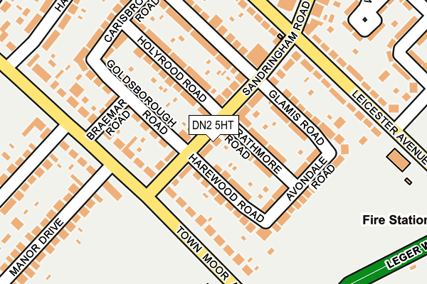 DN2 5HT map - OS OpenMap – Local (Ordnance Survey)