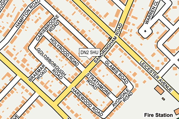 DN2 5HU map - OS OpenMap – Local (Ordnance Survey)