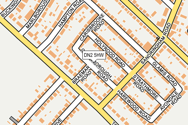 DN2 5HW map - OS OpenMap – Local (Ordnance Survey)
