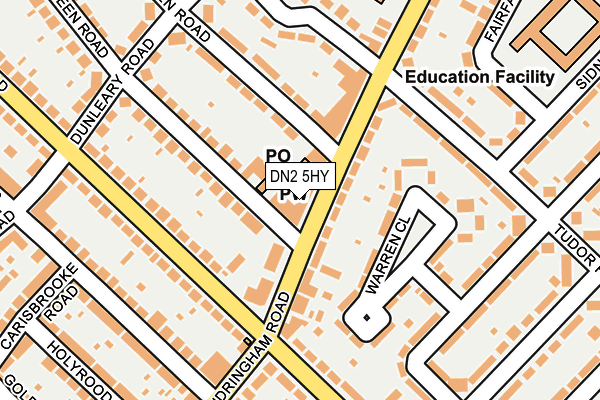 DN2 5HY map - OS OpenMap – Local (Ordnance Survey)