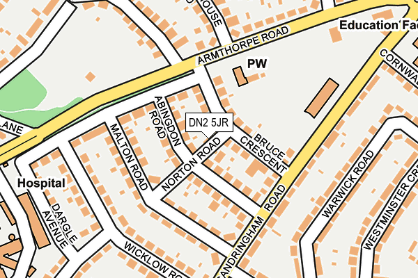 DN2 5JR map - OS OpenMap – Local (Ordnance Survey)