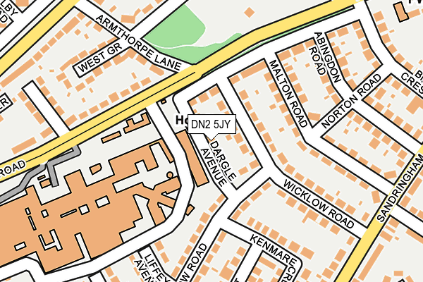 DN2 5JY map - OS OpenMap – Local (Ordnance Survey)