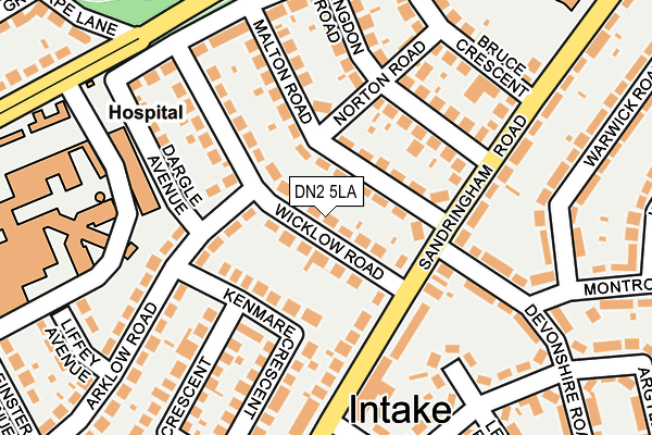 DN2 5LA map - OS OpenMap – Local (Ordnance Survey)