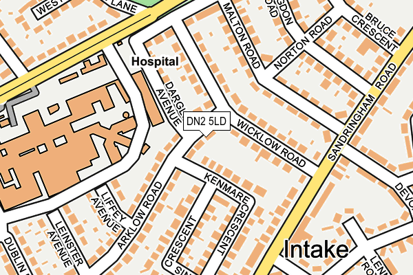 DN2 5LD map - OS OpenMap – Local (Ordnance Survey)