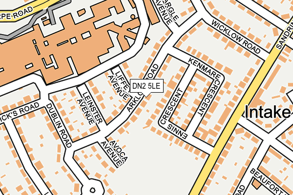 DN2 5LE map - OS OpenMap – Local (Ordnance Survey)