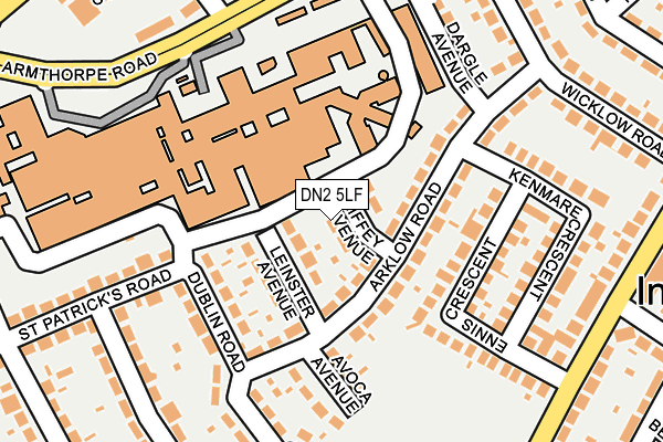 DN2 5LF map - OS OpenMap – Local (Ordnance Survey)