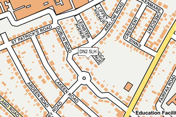 DN2 5LH map - OS OpenMap – Local (Ordnance Survey)