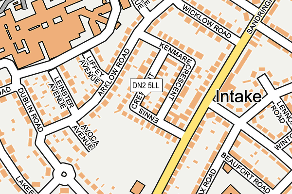 DN2 5LL map - OS OpenMap – Local (Ordnance Survey)