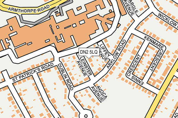 DN2 5LQ map - OS OpenMap – Local (Ordnance Survey)