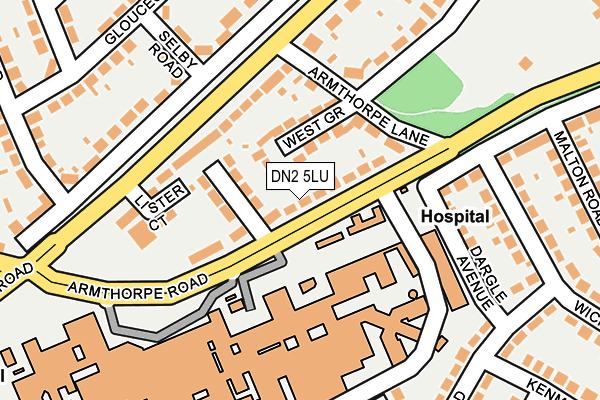 DN2 5LU map - OS OpenMap – Local (Ordnance Survey)