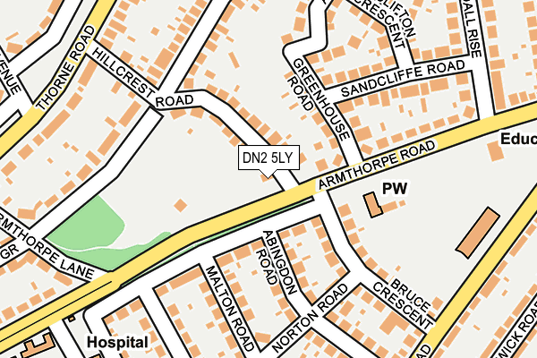 DN2 5LY map - OS OpenMap – Local (Ordnance Survey)