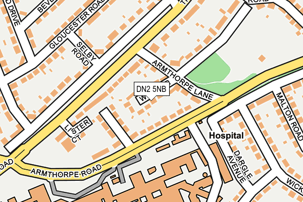 DN2 5NB map - OS OpenMap – Local (Ordnance Survey)