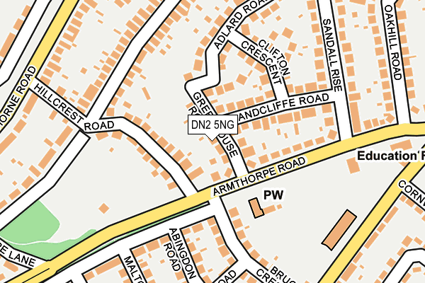 DN2 5NG map - OS OpenMap – Local (Ordnance Survey)