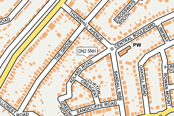 DN2 5NH map - OS OpenMap – Local (Ordnance Survey)